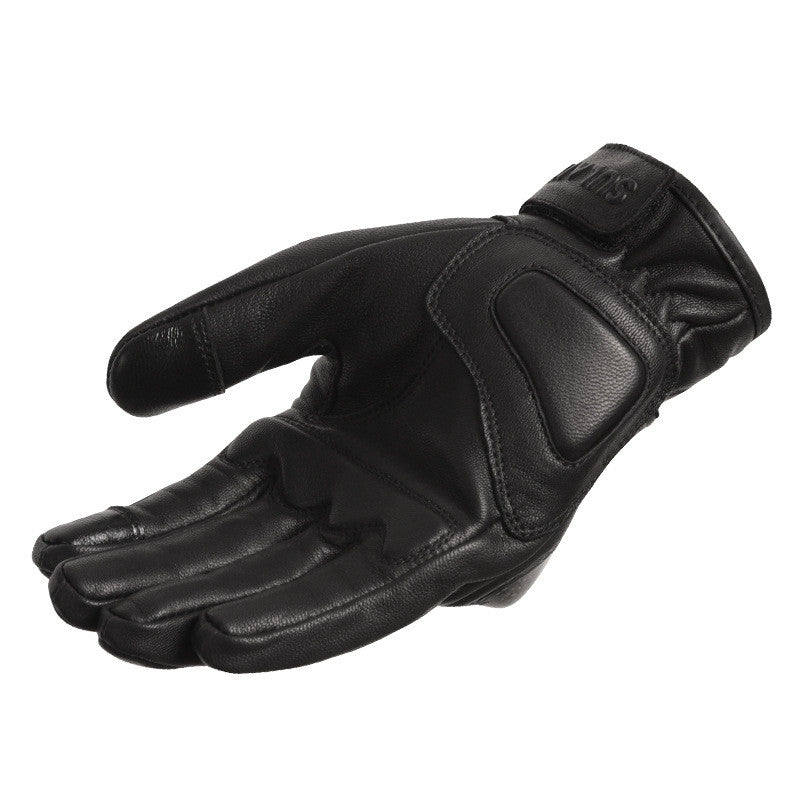 Unisex Sheepskin Full-Finger Motorcycle Gloves
