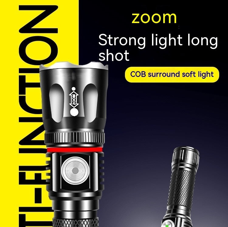 Telescopic T6 High-Power Outdoor Flashlight