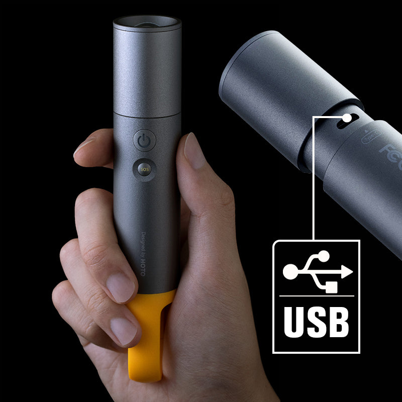 High-Lumen Stepless Zoom Outdoor Flashlight