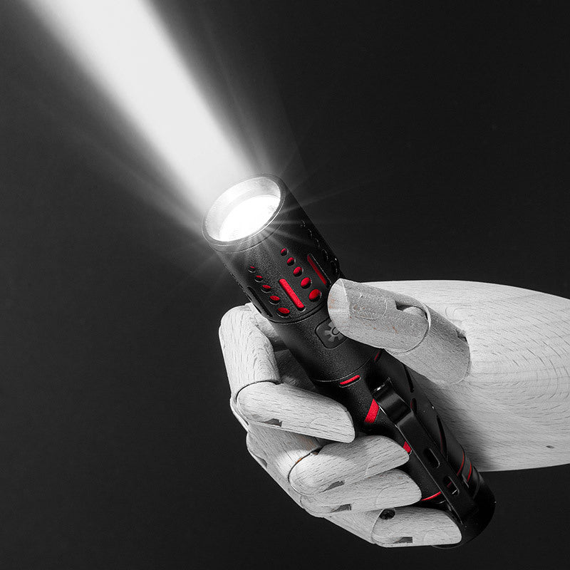 Rechargeable LED Zoom Long-Range Flashlight