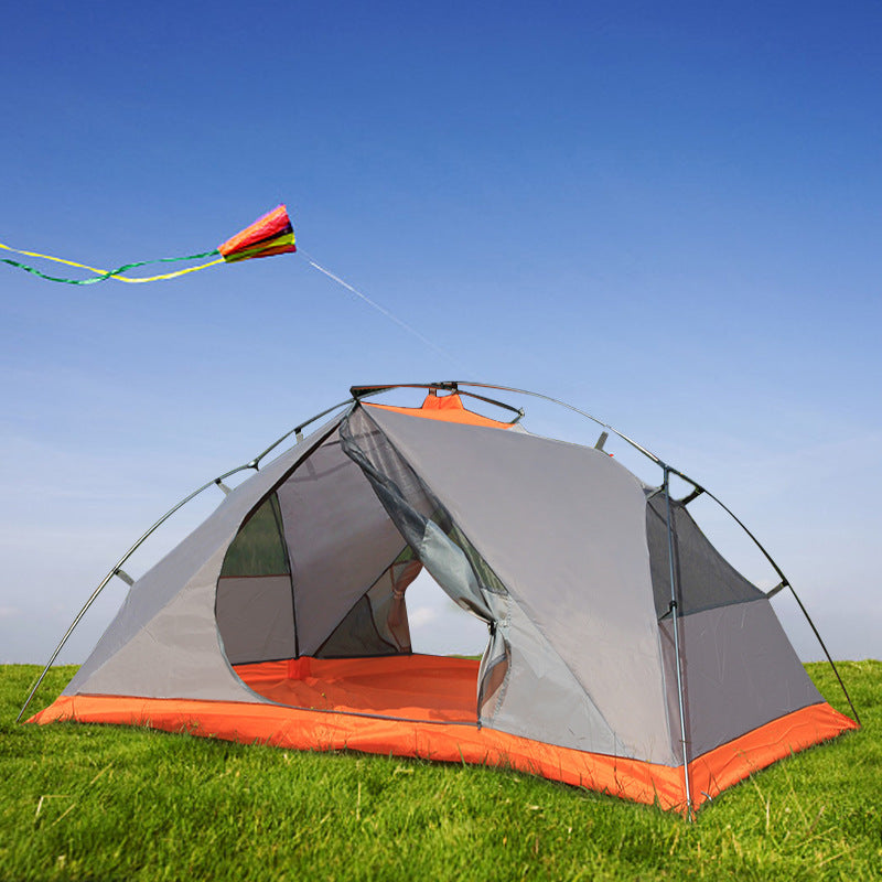Outdoor Double Double Layer Aluminum Pole Tent
