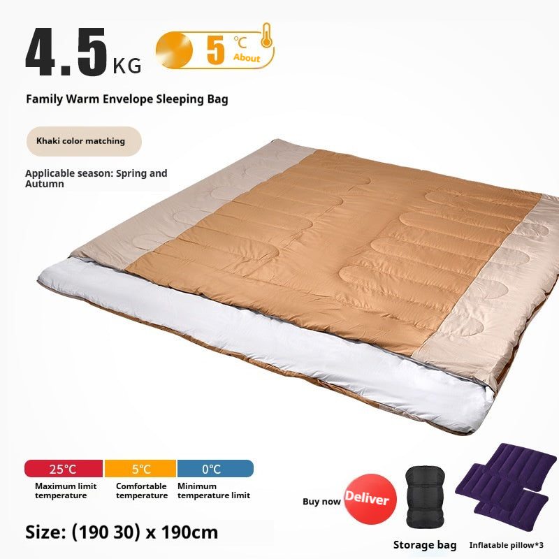 Thickened Double Outdoor Camping Sleeping Bag