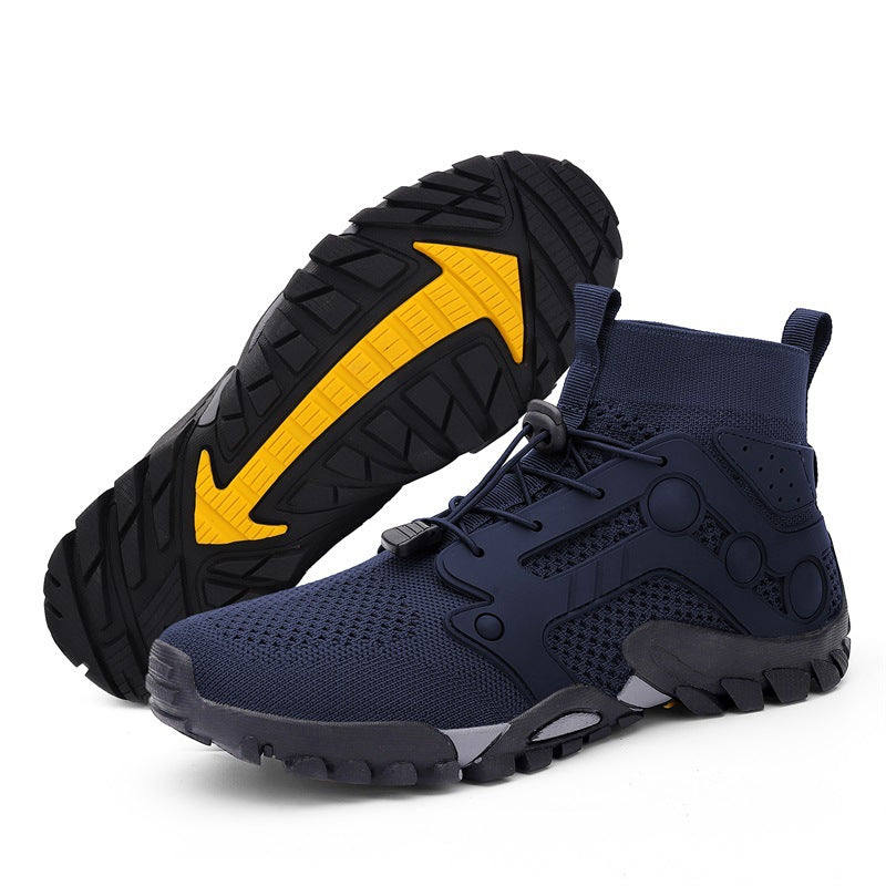 Men's Large-Size Lightweight High-Top Hiking Shoes