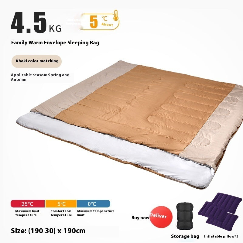 Thickened Double Outdoor Camping Sleeping Bag