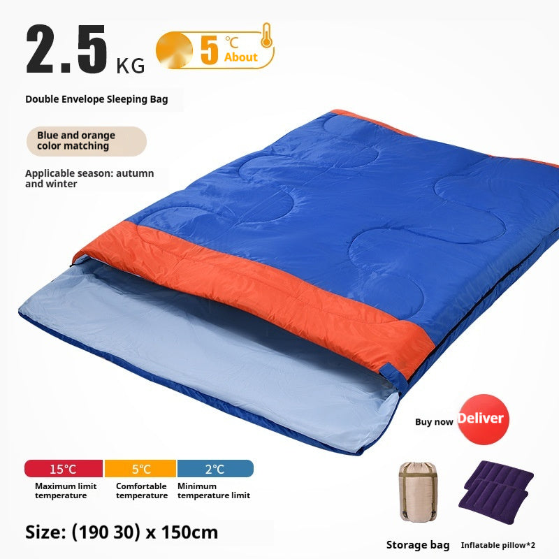 Thickened Double Outdoor Camping Sleeping Bag