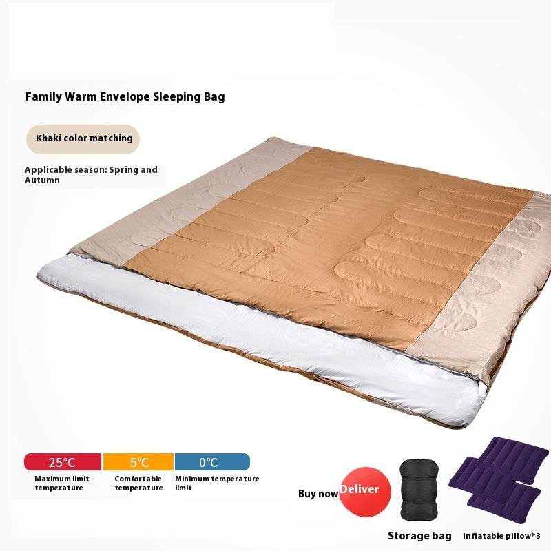 Thickened Double Outdoor Camping Sleeping Bag