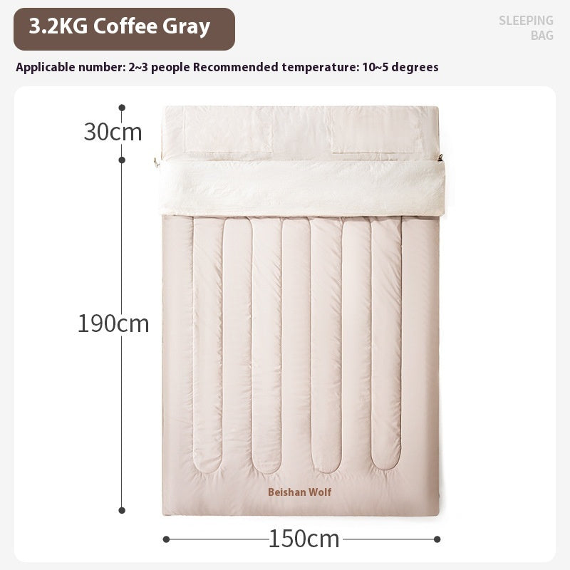 Thickened Double Outdoor Camping Sleeping Bag