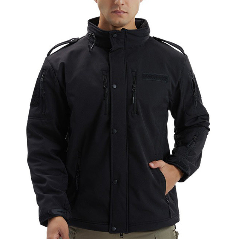 Men's Camouflage Waterproof Fleece Soft Shell Jacket