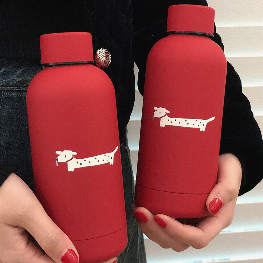 Cute Red Puppy Insulated Cup